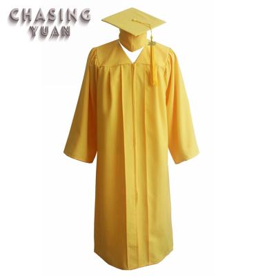 China Gold Matte Graduation Cap Graduation Occasion and Gown with 2020 Year Charming Tassel for sale