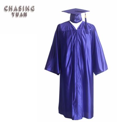 China School Clothes Shiny High School College College Robe Graduation Gown Cap for sale