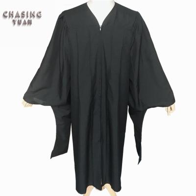 China Luxury Black School Wear Classic Masters Graduation Dress for sale