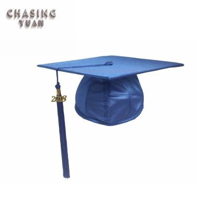 China Kids Costume School Uniforms Patterns School Uniforms Elementary School Graduation Shiny Royal Blue Hat for sale