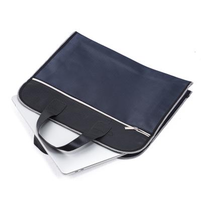 China Portable Oxford Cloth Business Linen Briefcase Men and Women Meeting Waterproof Oxford Cloth Document Bag Zipper Bag for sale