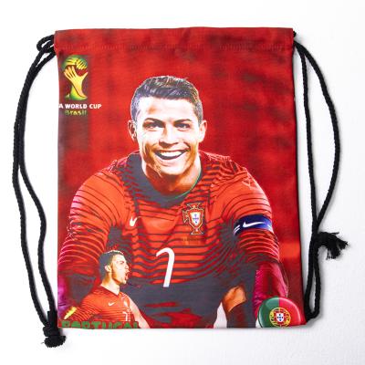 China Football Fan Drawstring Bag Shopping Convenience Storage Bag Football Fan Drawstring Wear-Resistant Pocket for sale