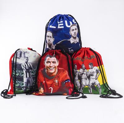 China Wear-resistant sports backpack customization, personalized task printing, multifunctional drawstring pocket backpack for sale