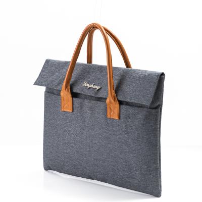 China Custom Portable Oxford Document Bag Men Business PU Briefcase Company Meeting Bag for sale