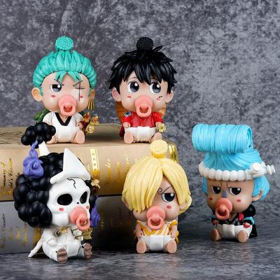 China CollectionDecorationsGifts And Other Action Figures Anime figure One Pieces Figurine Ros Luffy Franky Brook Roronoazoro Vinsmoke Sanji pvc Model Toy For Kids Christm for sale