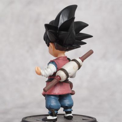 China Cartoon Toy Action Figures New Table Decoration Ornament Anime Toy Q Version Son Goku Boxed for sale