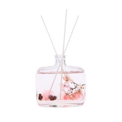 China Personal Care Factory Sell Fireless Transparent Diffuser Indoor Fragrance Diffuser With Floating Real Flower for sale