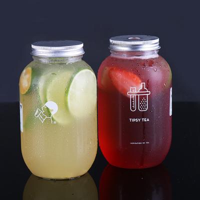 China Hot Selling Small Round Pet Tea Bottle Thai Juice Disposable Beverage Milk Tea Bottle With Hole Cap for sale