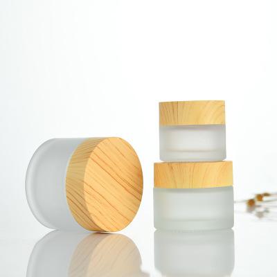 China Personal Care Factory Supply 50g Cream Cap Bottle Wooden Cosmetics Bottle Skin Care Bottles for sale