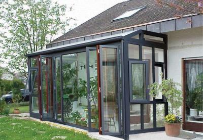 China Multifunctional Grey Aluminium Sunroom Free Stand Simple Design Four Season for sale