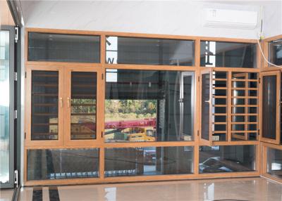 China Contemporary Aluminum Windows And Doors Yellow Overall Easy Clean Powder Coated for sale