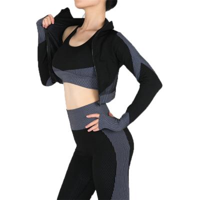 China Manufacturer Factory Price Three-piece Suit Supplier Hip Lift Fitness Breathable Elastic Yoga Three-piece Suit for sale