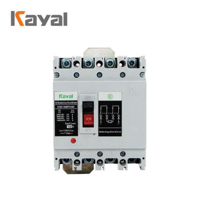 China KAYAL new design DC molded case circuit breaker 200 amp 250 amp 400 amp 4 pole mccb price 50KA for sale