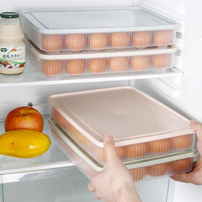 China Fresh Preservation Kitchen 24 Grid Egg Box Refrigerator Plastic Duck Egg Tray Box for sale