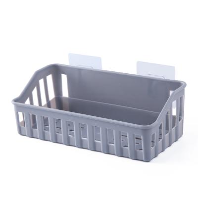 China Eco-Friendly Adhesive Bathroom Shelf Wall Storage Bathroom Storage Rack for sale