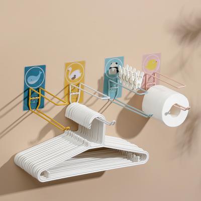 China Multifunctional Polka Dot Hanger Balcony Storage Rack Artifact Storage Hanger Cartoon Storage Rack for sale