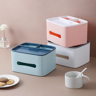 China Morden Sustainable Products 2020 Hot High Quality New Design Reusable Plastic Tissue Box for sale