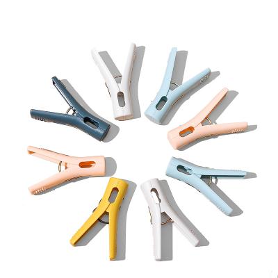 China Hot sale 10 pcs color clothes peg snack box decorative plastic clip colored decorative plastic clothespin for sale