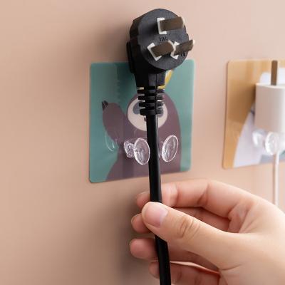 China Modern Hot Plastic Cute Animal Self Adhesive Storage Holder Socket Cable Hook Selling Sticky Hook For Kitchen Wall Hanger Hook for sale