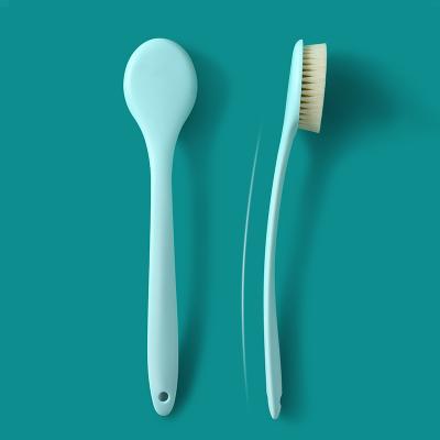 China Long Handle Household Solid Back Brush Bath Scrub Brush Nylon Stiffens Long Handle Bath Brush for sale