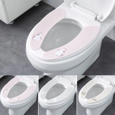 China Durable Heavy Duty Universal Waterproof Toilet Seat Cover Household Sticking Toilet Mat for sale