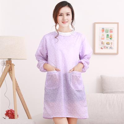 China Daily Cleaning Hits 2020 For Adult Amazon Workwear Apron Kitchen Cooking Long Sleeve Shirt Apron Waist for sale