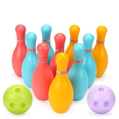 China Hot Sale Plastic Children's Colorful Bowling Set Rolling Ball Summer Game Plastic Outdoor Sports Toy For Kids for sale