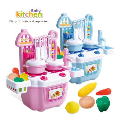 China Toy Wholesale Funny Educational Children's Game Cooking Table Set With Dishwasher Kids Kitchen Sink Plastic Electric Toy for sale