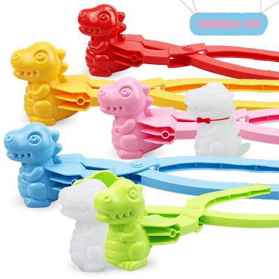 China BIG SIZE PLASTIC DINOSAUR MODEL SNOWBALL FIGHTING CLIPPER OUTDOOR SNOWBALL MAKER CUTS WINTER SNOWBALL CLIP for sale