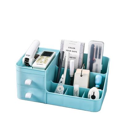 China Grid Makeup Organizer for Desktop Jewelry Nail Polish Makeup Drawer Container Large Capacity Cosmetic Storage Box Organizer for sale