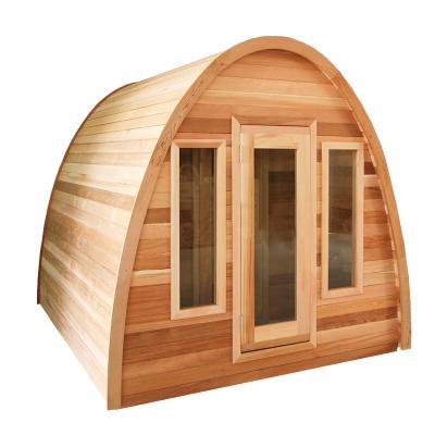 China Outdoor Computer Control Panel Canadian Hemlock Steam Sauna For 4 People for sale