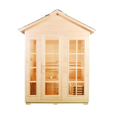 China Computer Control Panel Fashion Canadian Hemlock Outdoor 4 People Steam Sauna Room With Stove for sale