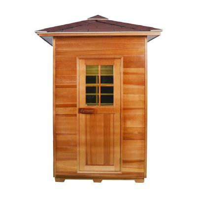 China Hot Selling Computer Control Panel 2 Person Outdoor Mini Garden Infrared Sauna Dry Room for sale