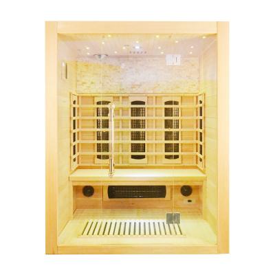 China With Crossbeam Windows Factory Direct Sale Infrared Sauna Room Indoor Sauna Room For 3 Person for sale