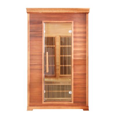 China With Luxury Infrared Sauna Rooom Indoor Sauna Transom Windows Red Cedar Sauna Room for sale