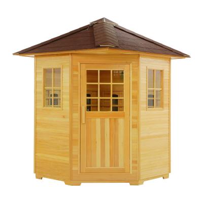 China Computer Control Panel Wooden Sauna Outdoor Dry Infrared Room Infrared Sauna for sale