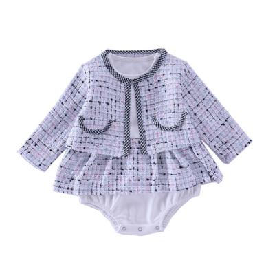 China Newly Style Babies Toddler Rompers Infant Long Robe Infant Kimono Breathable Sleeve 2 Pcs Strappy Jumpsuit for sale