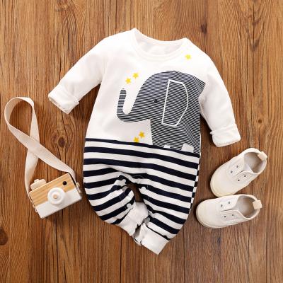 China Warm& Cotton Redempty Breathable Striped Long Sleeve Spring And Fall Romper for sale