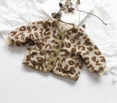 China Kids Jacket Winter Babies Anti-Shrink Leopard Printed Keep Warm Thick Jacket Coats for sale