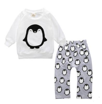 China Antibacterial Toddler Baby Boys Long Sleeve Sweatshirts And Pants Falls Infant Sweatsuit Winter Clothes Set for sale