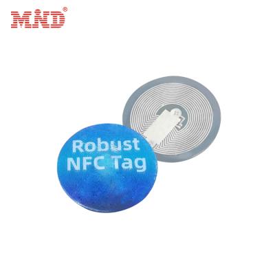 China 13.56Mhz RFID Waterproof/Waterproof High Quality Hot Stamping Rugged NFC Tag For Garment Sneaker Textile for sale