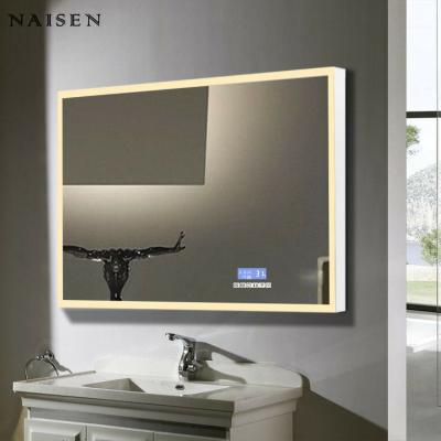 China Contemporary Smart Led Makeup Mirror Bluetooth Speaker Led Wall Mirror for sale