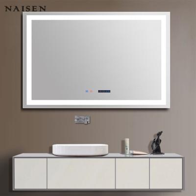 China Hot Selling Contemporary Size 3*4ft High Wattage Led Mirror Vanity Light For Hotel Bluetooth Smart Led Bathroom Mirror With bluetooth Speaker for sale