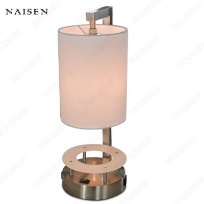 China Modern Hotel Bedside Modern Decorative Table Lamps With USB Outlet Type C Charger For Bedroom Cheap Lighting for sale