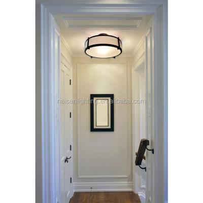 China Modern Design Ceiling Lamps Residential American White Canvas Light for sale