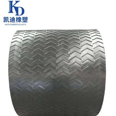 China FACTORY PATTERN V CHEVRON HIGH STRENGTH CHINA RUBBER CONVEYOR BELT MULTIPLE BELT RUBBER FOR BULK MATERIAL HANDLING for sale