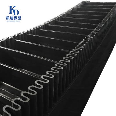 China High Transmission Efficiency Large Quality Sidewall Rubber Conveyor Belt 90 Degree Vertical Or Steep Angle Conveying Bulk Material for sale