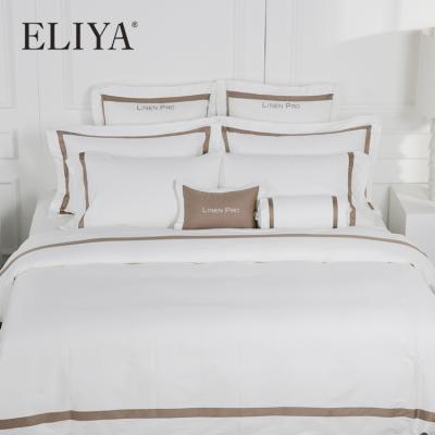 China Linen Quilt Cover Wholesale Cheap Embroidery Luxury Nondisposable Design Bed Sheet Hotel Sheet Bedding Set for sale