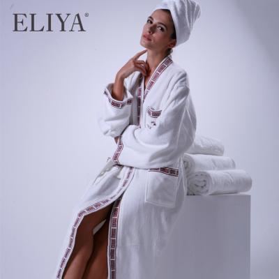 Chine Factory Breathable Porcelain ELIYA Hilton Hotel 5 Star Cotton Linen 100% Towel and Bathrobe à vendre