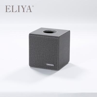 China Modern ELIYA Supplies Hospitality Tray Luxury Hotel Leather Tissue Box For Sale for sale